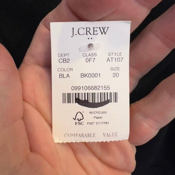 J.Crew Womens $298 Wool Blend Lady Coat Black Size 20 AT107 - Picture 6 of 8